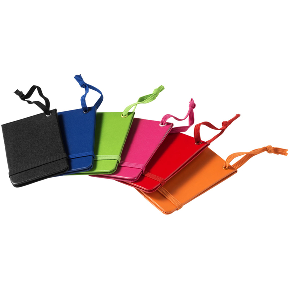 selection of coloured luggage tags