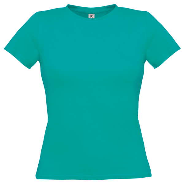 Women-only Tee in green with crew neck