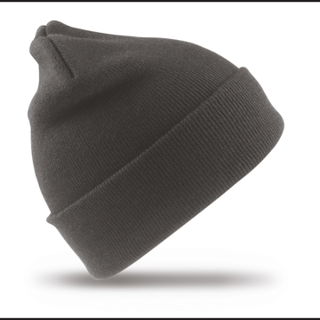 Woolly Ski Hat in grey  with double thickness