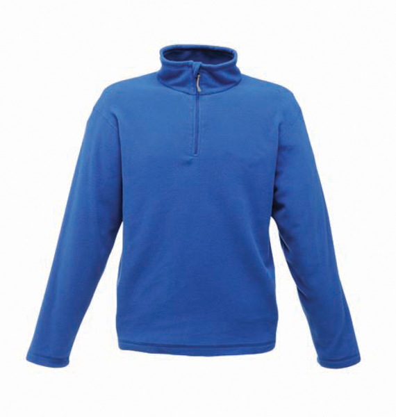 Zip-neck Microfleece in blue with 1/4 zip