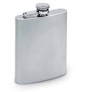 Slimmy Flask in matt silver with satin finish