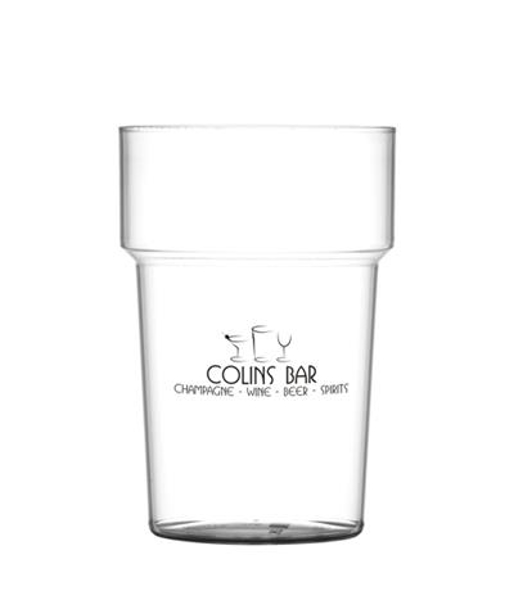 20oz reusable plastic tumbler with branding