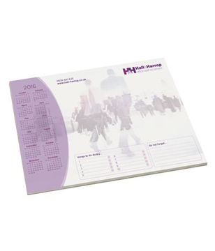 A3 Eco Deskpad with 50 sheets of recycled paper and full colour print
