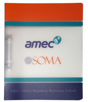 polypropylene ring binder  with full colour branding