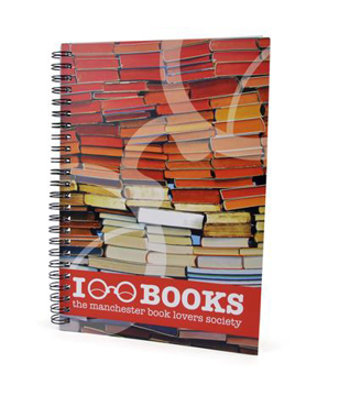 A5 wire bound twin notebook with soft cover and digital print