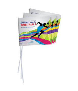 Advertising Flags in white with full colour print