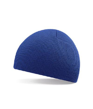 Beanie knitted hat in blue