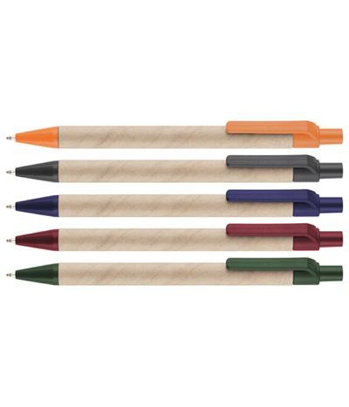 range of pens made from recycled paper
