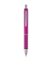 Magenta bling ball pen with metal button grip