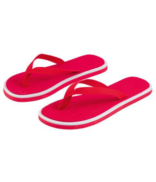 Caiman Flip Flops in red