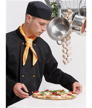 Chefs skull cap in black