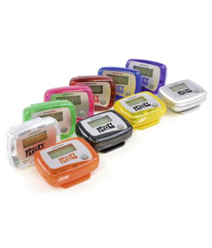 classic pedometer in a variety of colours