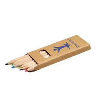 coloured pencil set in cardboard box