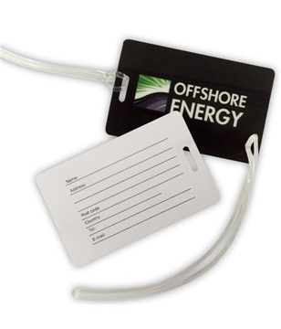 credit card luggage tag front or back