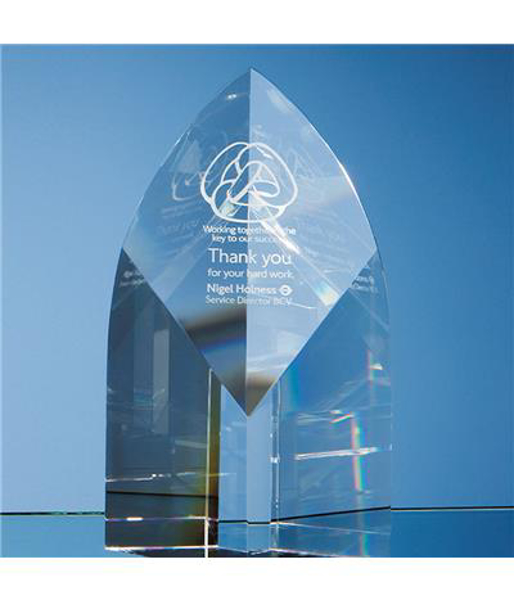 Crystal Arch Award with engraving
