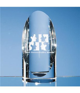 Cylinder shaped crystal award