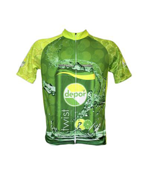 Cycle Jersey  in green with full colour print