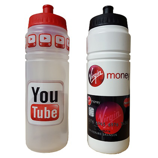 2 Energize Sports bottles with a full colour corporate wrap design