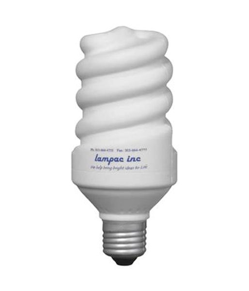 Stress toy in the shape of an energy saving light bulb