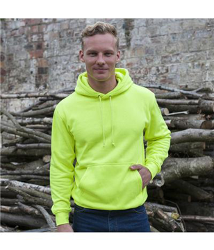 Enhanced visibility hoodie in yellow