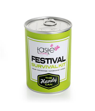 Festival Survival Kit can in full colour print