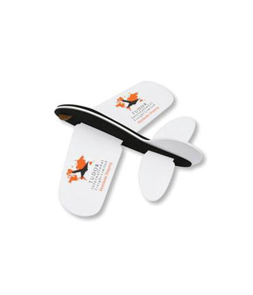 foam aeroplane with full colour logo to the wings