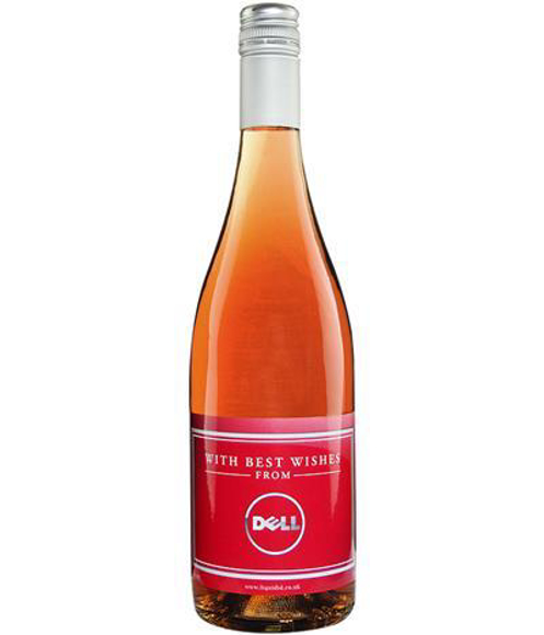 Rosé wine with a personalised label