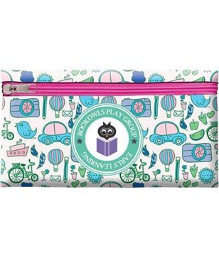 Full Colour Pencil Case in white with digital print