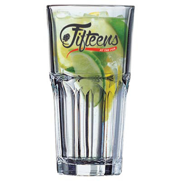 480ml glass tumbler with 2 colour branding