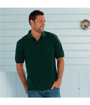 Hard wearing 60C wash polo shirt in green