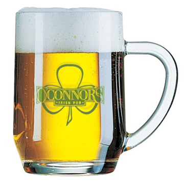 beer tankard with 1 colour corporate logo