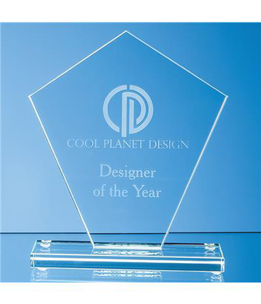 Jade Glass Diamond Award with engraving
