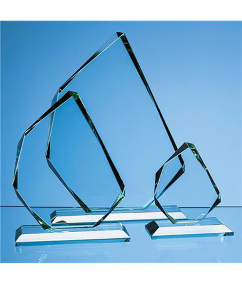 Jade Glass Facetted Ice Peak Award in different sizes