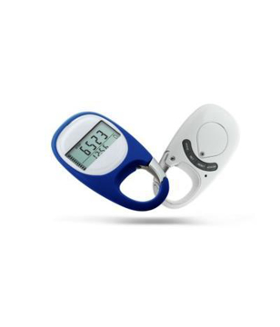 blue and white pedometer clips