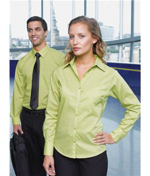 Long Sleeve Poplin Shirt in green