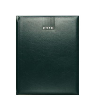 Madrid Quarto Diary in green with silver foil blocked year date