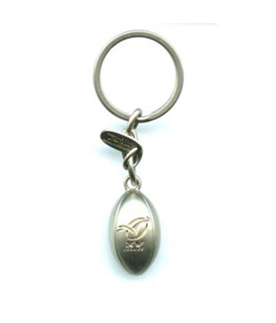 Picture of Metal Rugby Ball Keyring