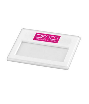 Name Badge in white with 1 colour logo