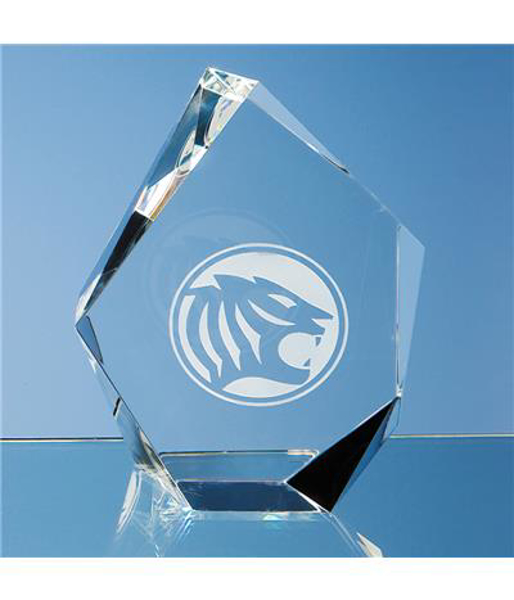 Optical Crystal Facet Iceberg Award with engraving