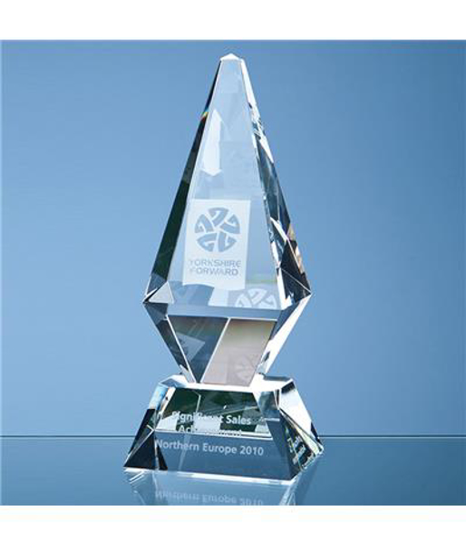 Optical Crystal Glacier Award with engraving