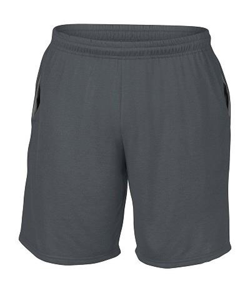 stone grey performance mens shorts with pockets
