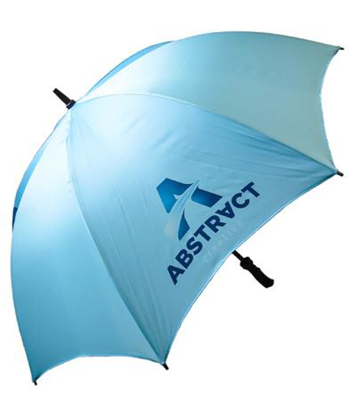 Prosport Deluxe Umbrella in blue with 1 colour print logo