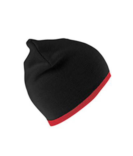 Reversible Fashion Fit Hat in black with red trim