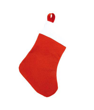 Large Christmas stocking in red and white