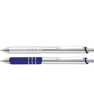 Sentinel Metal Ball Pen in blue and silver and silver