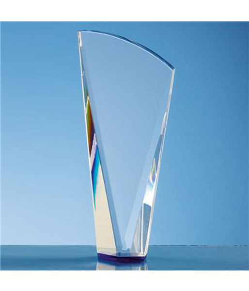 Shard Award with a Sapphire Blue Base