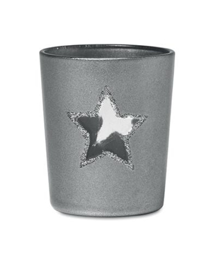 Shiny Star Tealight in silver