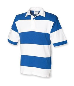 Short Sleeve Blue Stripe Rugby Shirt
