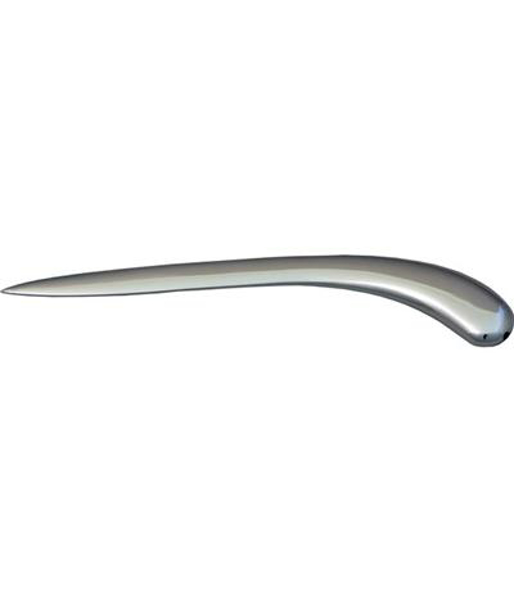 Silver plated curved letter opener