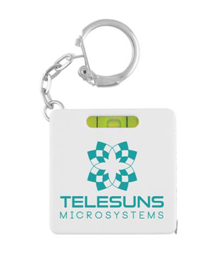 spirit level keyring with 1 colour branding